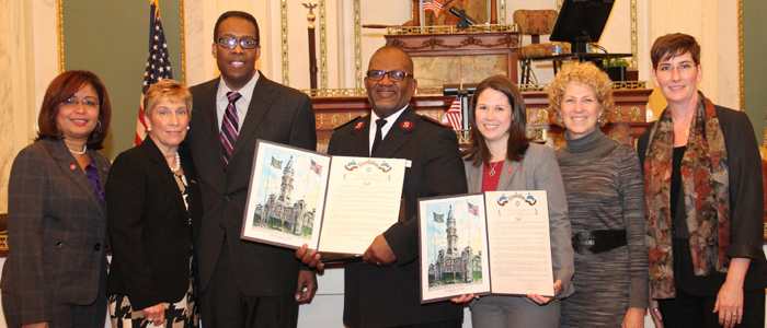 Salvaion Army and Walmart receive Philadelphia City Council Resolution